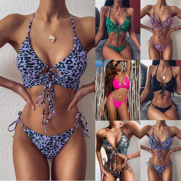 Leopard Print Bikini Swimwear