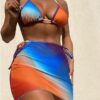 Ellolace-Swimsuit-Ladies-2022-Micro-Bikini-And-Cover-Up-Tie-Die-Triangle-Swimwear-Padded-Halter-Bathing Tie Die Swimsuit