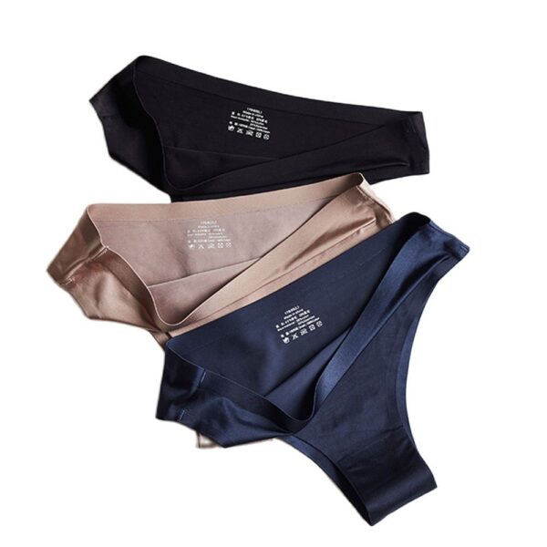 2-Pcs-Women-s-Panties-Seamless-Thongs-New-Sexy-Sports-Lce-Silk-Underwear-Female-G-strings-2 Seamless Thongs