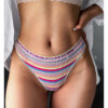 3Pcs-Lot-Sexy-Women-s-Cotton-Panties-Mid-Waist-Underwear-Woman-Striped-Briefs-Mixcolor-Female-Breathable-4 Striped Cotton Panties