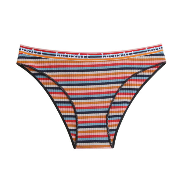 3Pcs-Lot-Sexy-Women-s-Cotton-Panties-Mid-Waist-Underwear-Woman-Striped-Briefs-Mixcolor-Female-Breathable-5 Striped Cotton Panties