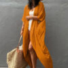 Beach-Cover-Up-Kimono-Women-Summer-2022-New-Pareo-Swimsuit-Cape-Solid-Bohemian-Tunic-Dresses-Bathing-4 Beach Cover Up