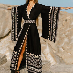 Geometric Printed Kimono