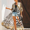 Bikini-Cover-Up-Chiffon-Beach-Kimono-Women-Leopard-Printed-Long-Cape-for-Swimsuit-Tunic-Summer-Beach Leopard Beach Cape