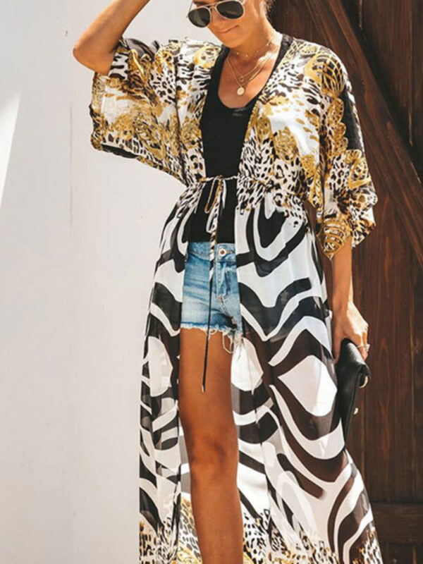 Bikini-Cover-Up-Chiffon-Beach-Kimono-Women-Leopard-Printed-Long-Cape-for-Swimsuit-Tunic-Summer-Beach-3 Leopard Beach Cape