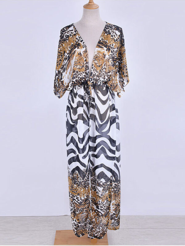 Bikini-Cover-Up-Chiffon-Beach-Kimono-Women-Leopard-Printed-Long-Cape-for-Swimsuit-Tunic-Summer-Beach-5 Leopard Beach Cape