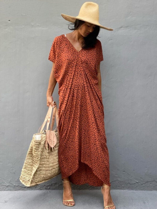 Bikini-Cover-Up-Women-Summer-Beach-Dress-Tunic-2022-New-Leopard-Printed-Boho-Kaftan-Swimsuit-Outfits-1 Leopard Print Kaftan