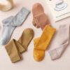 Compression-Socks-for-Women-Knee-High-Long-Breathable-Casual-Cotton-Black-White-Fashion-Solid-Colors-All-1 Compression Ankle Stockings