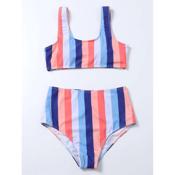 High-Waist-Bikini-2021-Women-Swimsuit-Striped-High-Cut-Sexy-Bikinis-Set-Swimming-Wear-for-Swimwear-4 Striped Bikini Set