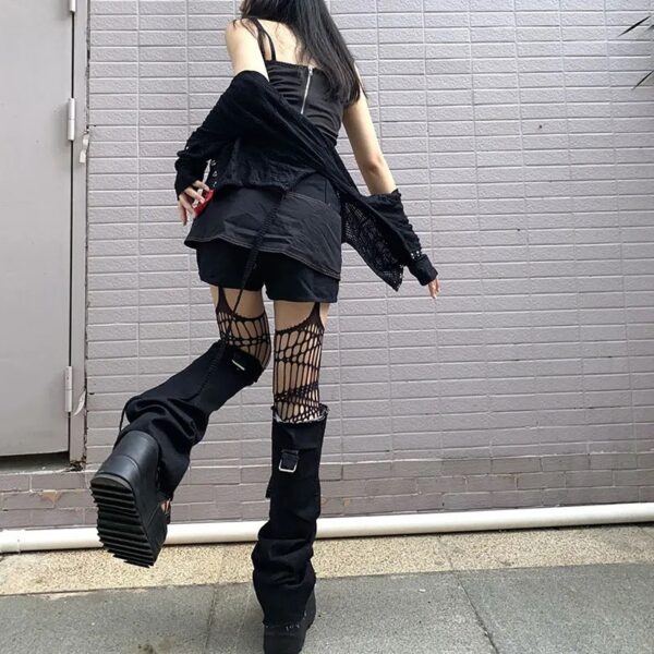 Japanese-Harajuku-Hollow-out-Fishnet-Stockings-Tights-Women-Fashion-Black-Gothic-Body-Fishnet-Garter-Over-Knee-2 Hollow Out Fishnet Stockings