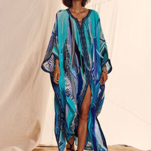 Kaftans-for-Women-Printed-Beach-Cover-Ups-Summer-Swimsuit-2022-New-Swimwear-Bathing-Suits-Pareo-Factory Printed Kaftan Beach Cover Up