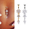 New-Fashion-Sexy-Piercing-Navel-Nail-Body-Jewelry-Flower-Pendant-Crystal-Belly-Button-Rings-for-Women-1 Crystal Belly Ring