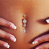 New-Fashion-Sexy-Piercing-Navel-Nail-Body-Jewelry-Flower-Pendant-Crystal-Belly-Button-Rings-for-Women Crystal Belly Ring