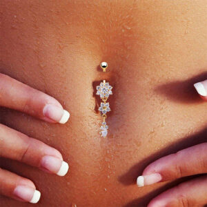 New-Fashion-Sexy-Piercing-Navel-Nail-Body-Jewelry-Flower-Pendant-Crystal-Belly-Button-Rings-for-Women Crystal Belly Ring