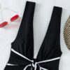 Deep V-neck One-piece Swimsuit