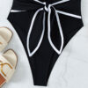 Deep V-neck One-piece Swimsuit