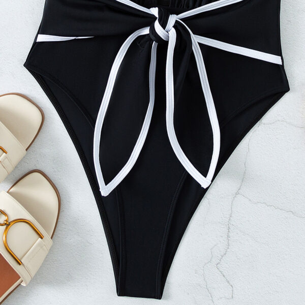 Deep V-neck One-piece Swimsuit