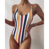 One-Piece-Swimsuit-Women-Swimwear-2021-Sexy-Striped-Bathing-Suit-Woman-Bikini-Swimming-for-Beach-Wear Striped One-Piece Swimsuit