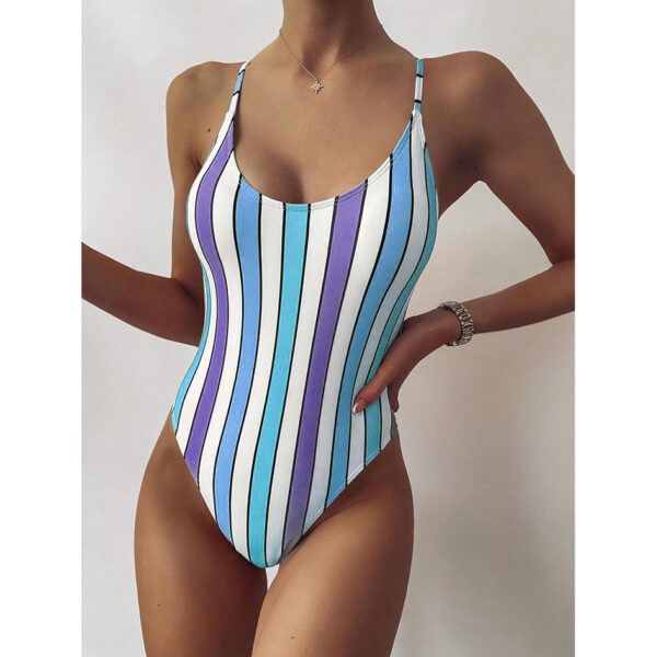 One-Piece-Swimsuit-Women-Swimwear-2021-Sexy-Striped-Bathing-Suit-Woman-Bikini-Swimming-for-Beach-Wear-2 Striped One-Piece Swimsuit
