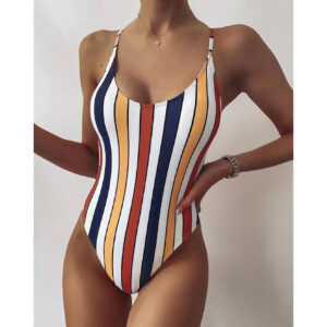 One-Piece-Swimsuit-Women-Swimwear-2021-Sexy-Striped-Bathing-Suit-Woman-Bikini-Swimming-for-Beach-Wear Striped One-Piece Swimsuit
