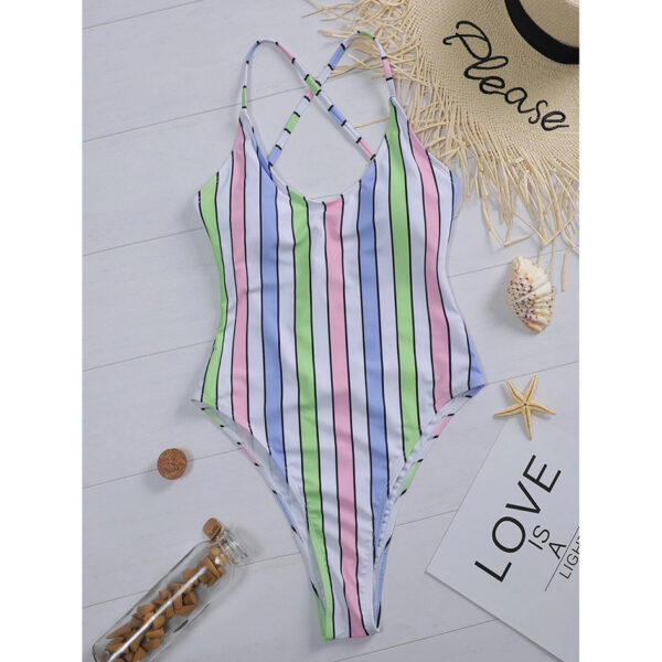 One-Piece-Swimsuit-Women-Swimwear-2021-Sexy-Striped-Bathing-Suit-Woman-Bikini-Swimming-for-Beach-Wear-5 Striped One-Piece Swimsuit