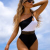 One-Shoulder-Cut-Out-One-Piece-Swimsuit-for-Women-Solid-Black-and-White-Patchwork-Sexy-Swimwear-1 One-Shoulder Cut Out Swimsuit