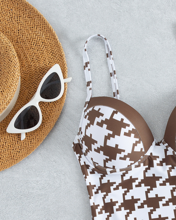 Black Push Up One-Piece Swimsuit
