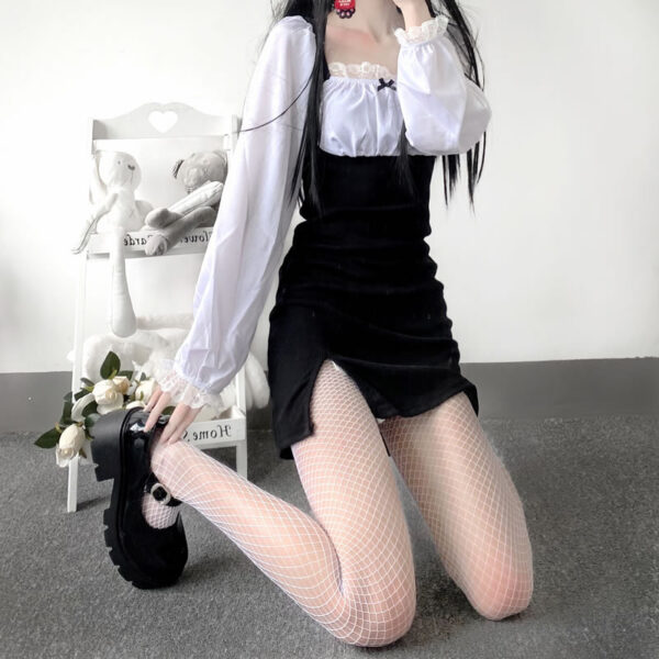 Sexy-Women-High-waist-fishnet-stocking-club-tights-panty-knitting-net-pantyhose-mesh-lingerie-Anime-Lolita-3 High Waist Fishnet Tights
