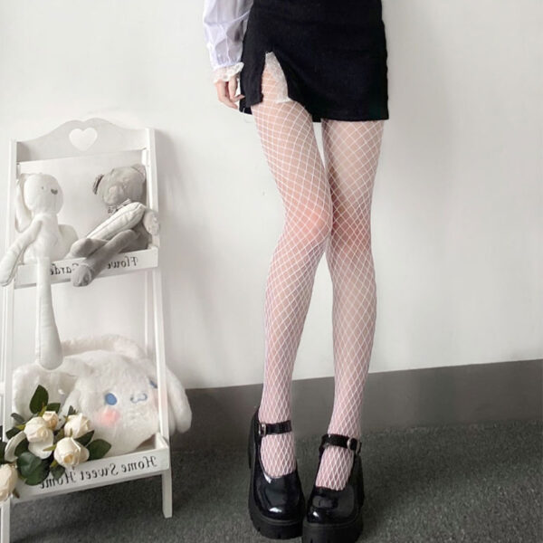 Sexy-Women-High-waist-fishnet-stocking-club-tights-panty-knitting-net-pantyhose-mesh-lingerie-Anime-Lolita-5 High Waist Fishnet Tights