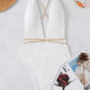 Belted V-Neck Swimsuit