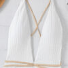 Belted V-Neck Swimsuit