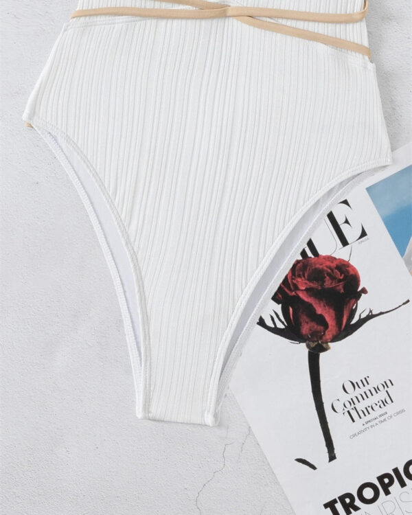 Belted V-Neck Swimsuit