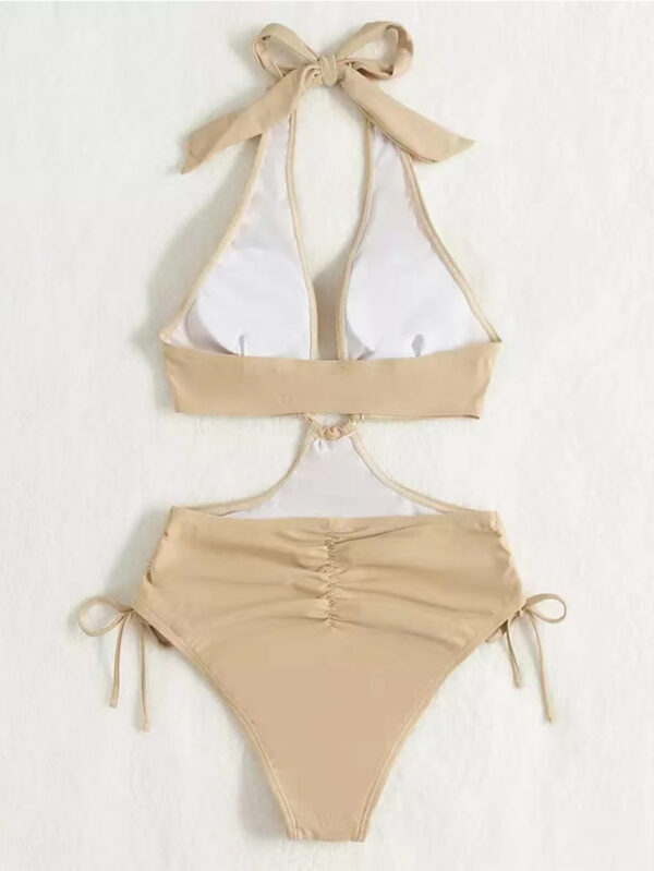 Lace Up Backless One-Piece Swimsuit