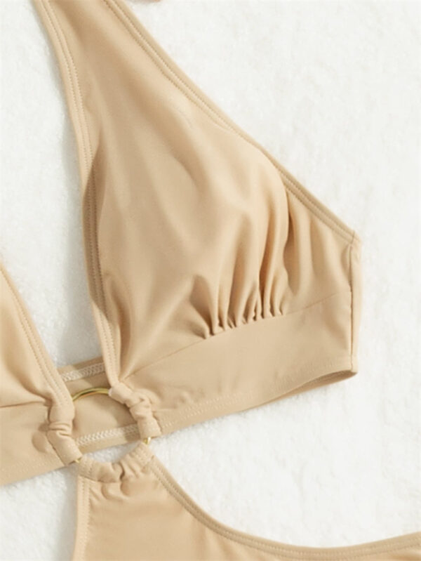 Lace Up Backless One-Piece Swimsuit