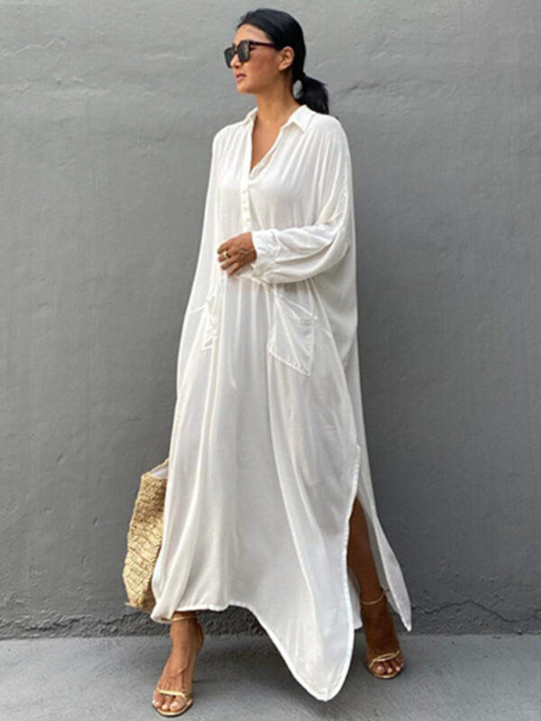 Swimsuit-Cover-Up-White-Maxi-Beach-Dresses-Kaftan-Kimono-Elegant-Pocket-Loose-Summer-Tunic-Beachwear-Bathing-1 White Kaftan Cover-Up