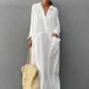 Swimsuit-Cover-Up-White-Maxi-Beach-Dresses-Kaftan-Kimono-Elegant-Pocket-Loose-Summer-Tunic-Beachwear-Bathing White Kaftan Cover-Up