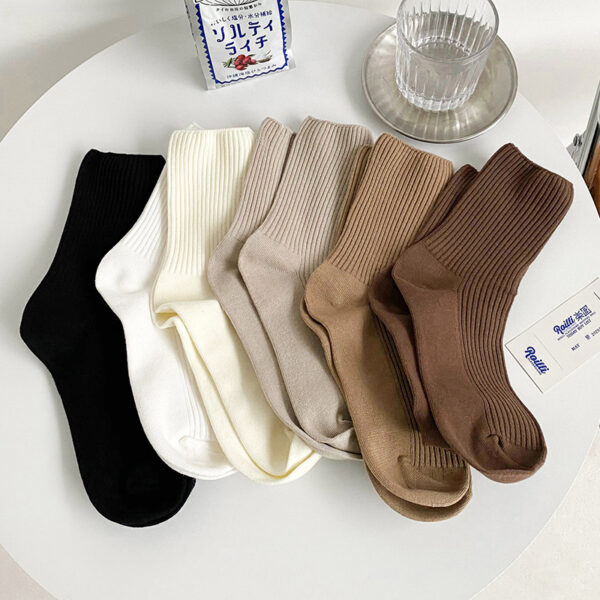 Women-s-Cotton-Loose-Socks-Fashion-Casual-High-Quality-Breathable-Solid-Color-Knitting-Sock-Calcetines-Mujer Casual Cotton Loose Socks