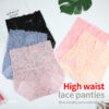 Women-s-Panties-Sexy-Lace-Ladies-High-Waist-Briefs-Tanga-Lingerie-Femme-G-String-Plus-Size-4 High-Waist Brief