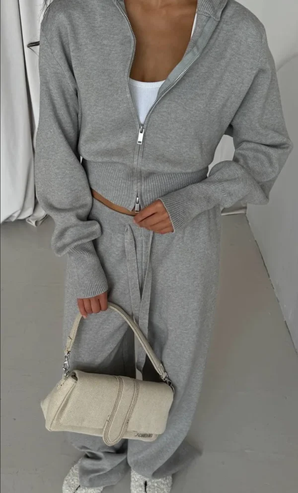 kf-S4def68fd12cb400489d8258eb3fad110D Soft Knit Cardigan Set