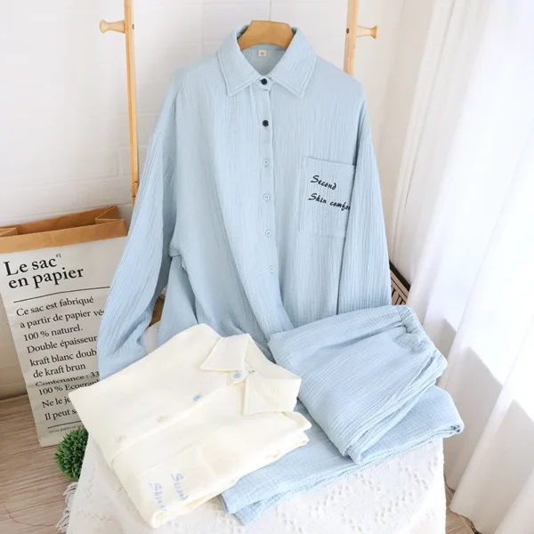 Simple Long-Sleeve Pajama Set