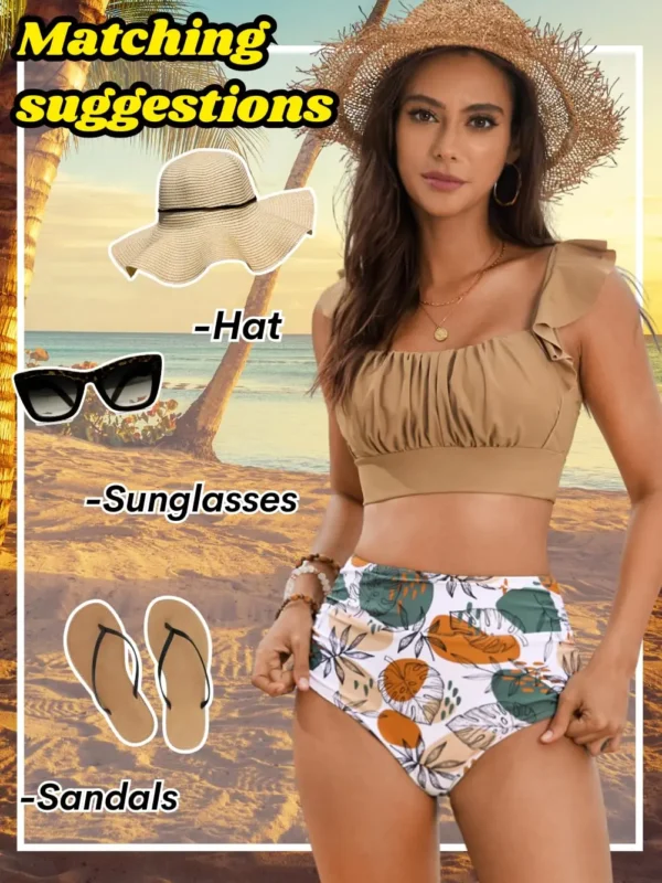 High-Waisted Two-Piece Swimsuit