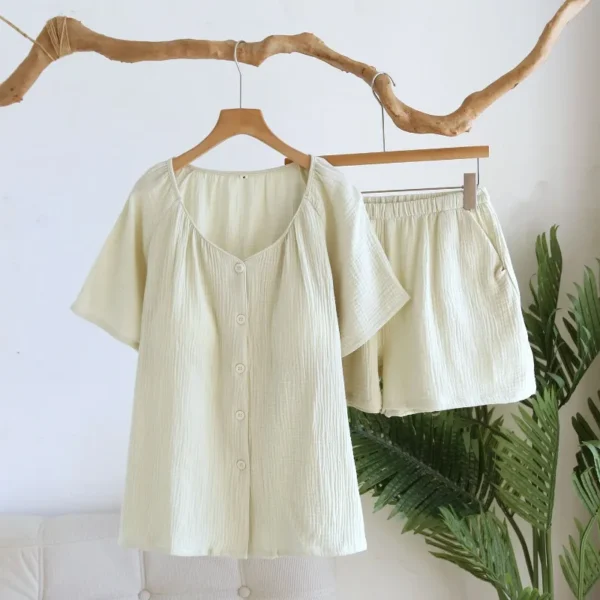 Cotton Short-Sleeve Pajama Set