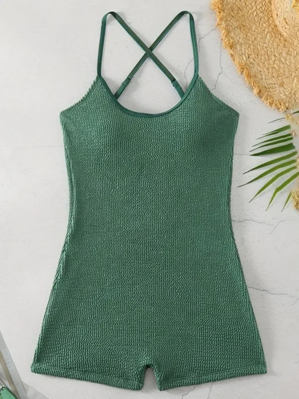 Ribbed Swim Romper