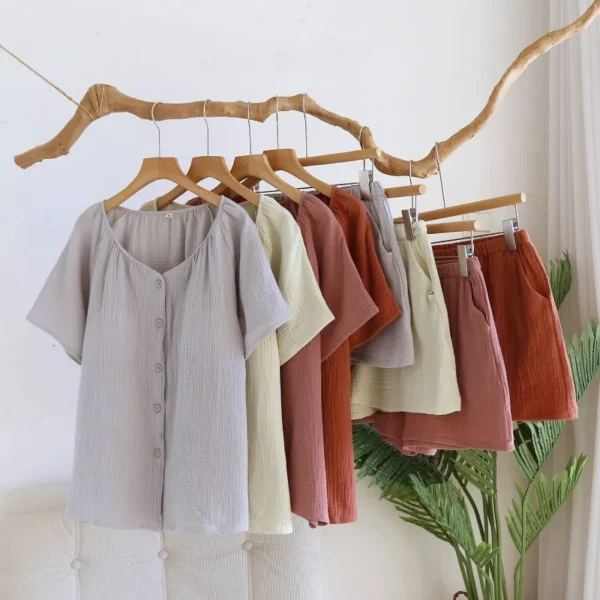 Cotton Short-Sleeve Pajama Set
