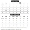 Deliwares size chart showing measurements by size.