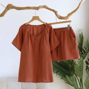 Cotton Short-Sleeve Pajama Set